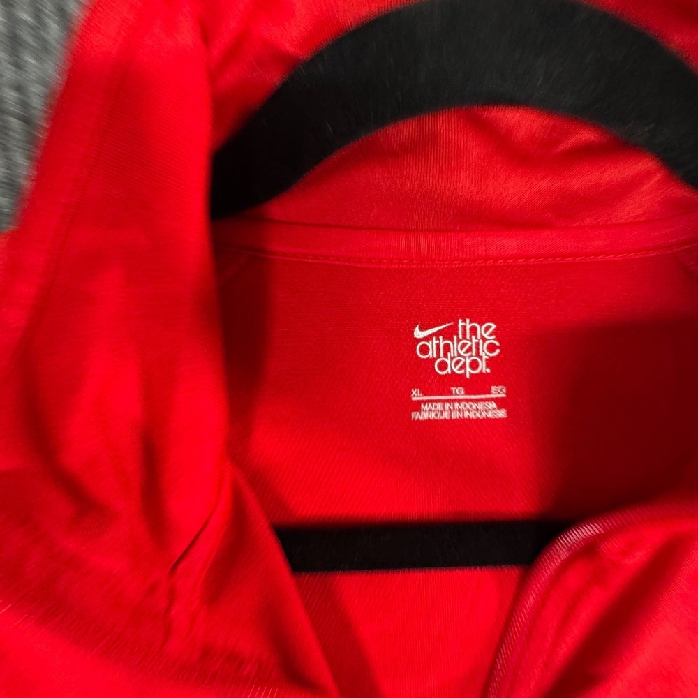 VTG Nike Womens XL Red Track Jacket Full Zip Athletic Dept Logo Y2K Sporty Retro - Picture 6 of 10
